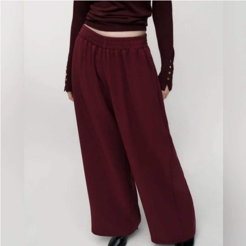 Naked Zebra Regan Pants Size L NWOT in Burgundy